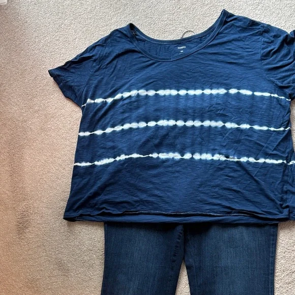 Sonoma Navy Blue Cotton Blend Top - Picture 1 of 7